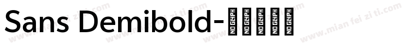 Sans Demibold字体转换